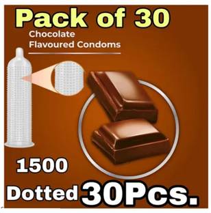 eyurva 30 pcs. chocolate flavoured dotted condom combo Condom