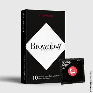 Brownboy 0.05mm Super Thin Strawberry Flavored Condoms for Men - Honeymoon Set Condom