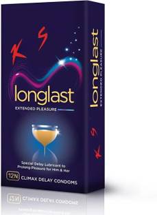 KS LongLast Condom for Men | Dotted | Combo Pack of 12 Condom