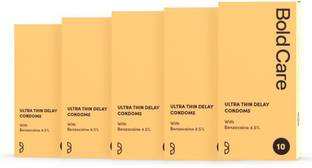 Bold Care Ultra Thin Climax Delay Lubricated - Natural Latex Condom