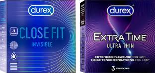 DUREX CLOSE FIT AND EXTRA TIME ULTRA THIN Condom