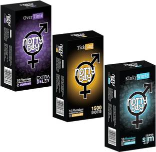 NottyBoy Long Last Extra Time, Ultra Thin and Extra Dotted Condom