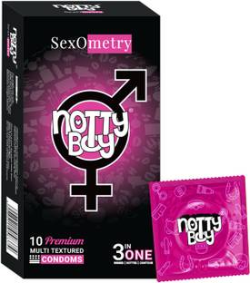 NottyBoy 3 in One Ribbed and Dotted Condom