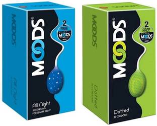 MOODS LuvStock All Night Climax Delay-Extra Time And Dotted Condom