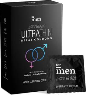 Formen Joymax Ultra Thin Delay Condoms For Men|With 10 Disposable Pouches|Lubricated Condom