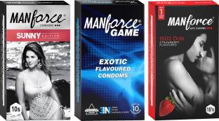 MANFORCE Sunny Edition, Game Exotic And Strawberry Flavoured Condom