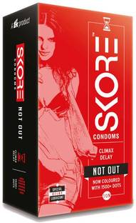 SKORE Climax Delay Raised Dots Condom Pack of 10 (Not Out) Condom