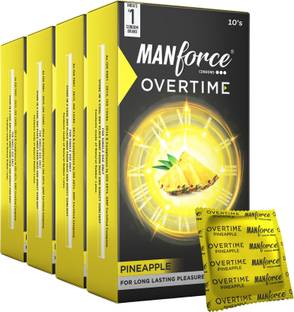 MANFORCE Overtime Pineapple Condoms ,10 x Pack of 4 Condom