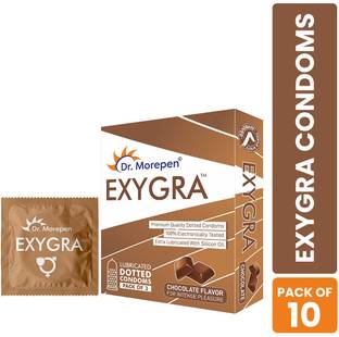 Dr. Morepen Exygra Condoms Ultra-thin, Extra Dotted for her extra pleasure Combo Pack Condom