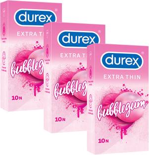 DUREX Extra Thin Intense Bubblegum Flavoured Condom
