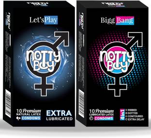 NottyBoy 4 in 1 Dotted, Ribbed, Snug Fit, Over Time & Extra Safe Condom