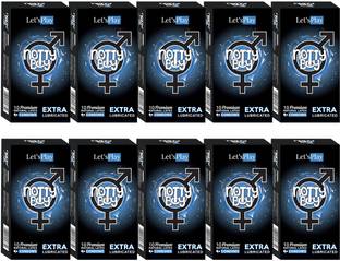 NottyBoy Honeymoon Package Lets Play Plain Texture Extra Lubricated Condom