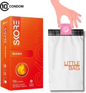 SKORE Warm Dotted Ribbed With Condom Dispose Bags Condom
