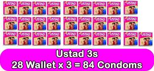 USTAD 3s Deluxe Pack of 84 Condom