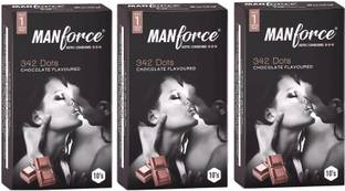 MANFORCE CHOCOLATE, 342 stimulating dots, electronically tested Condom