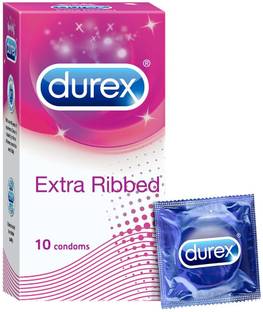 DUREX Pack of 10 Extra Ribbed Condoms Condom