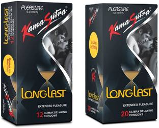 Kamasutra Long Lasting Climax Delaying Condoms Pack of 2 (1x12) and (1x20) Condom