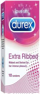 DUREX Extra Ribbed Condom for Men Condom