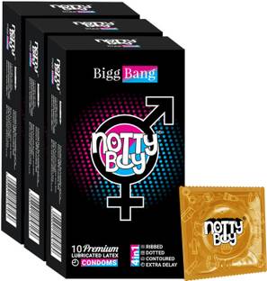 NottyBoy BIGGBANG 4 IN 1 - Extra Delay, Ribs, Dots & Contour Condom