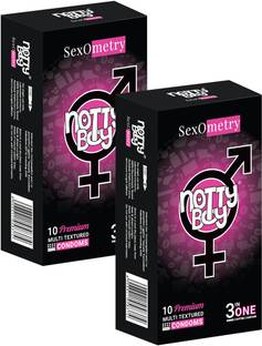 NottyBoy 3 in One Ribbed and Dotted Condom