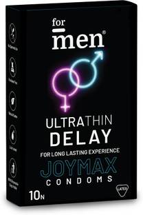 Formen Joymax Ultra Thin Delay Condoms For Men|With 10 Disposable Pouches|Lubricated Condom