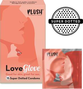 PLUSH Love Glove Extra Super Dotted Condoms - 15 pcs Condom