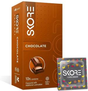 SKORE Chocolate Flavour / 1500+ Dotted Condom
