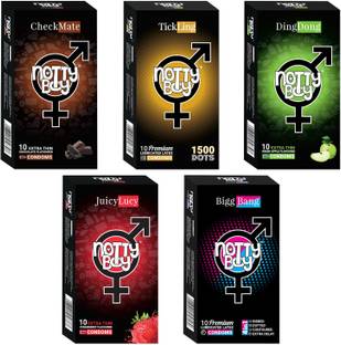 NottyBoy Combo Variety Pack For Men - 50 Condom
