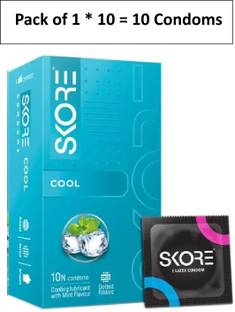 SKORE Cool | Cooling Sensation | Mint Flavour Condom