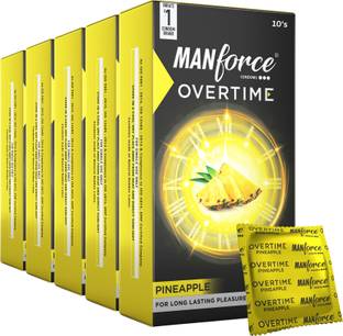 MANFORCE Overtime Pineapple Condoms ,10 x Pack of 5 Condom