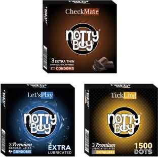 NottyBoy Extra Dots + Extra Sensitive Chocolate Flavour Condom