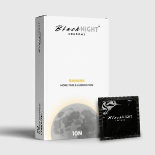 BLACKNIGHT More Time & Super Dotted Banana Flavored Condoms for Men - Honeymoon Set Condom
