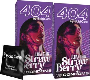Bold Care 404 Ultra Thin Strawberry Flavored Condoms Condom