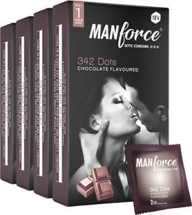 MANFORCE Chocolate flavor condom ,10 x Pack of 4 Condom