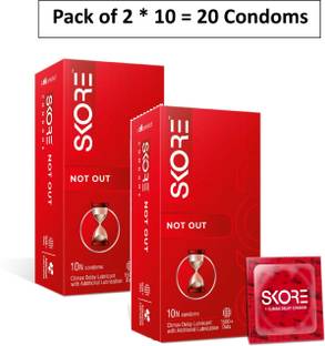 SKORE NotOut s | Climax Delay Lubrication | 1500+ Dots Condom