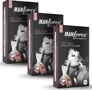 MANFORCE Wild 3 in 1s, Chocolate Flavoured Condom