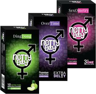 NottyBoy Ribs Dots Extra Time and Flavour Combo Pack 30 Condom