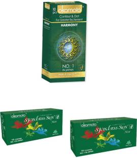 okamoto Skin Less Skin Combo Mint And Harmony Made Of Sheerlon. Condom