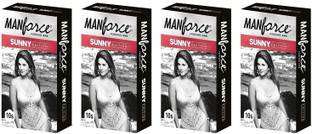 MANFORCE Ribbed & Dotted Sunny Edition Condoms - 10 Pieces Condom