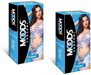 MOODS Dotted Condom - 10 Pieces (Pack Of 2) Condom