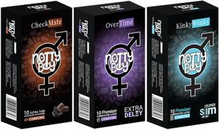 NottyBoy Extra Thin Over Time Chocolate Super Slim Combo Pack Condom