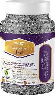 Wallnut Jewels (Silver) for epoxy grout (100 Grm.) | Glitter for Epoxy Grout| Sparkle for Epoxy Grout | Glitter for tile & stone joint | Sparkle for tile & stone joint Contact Cement