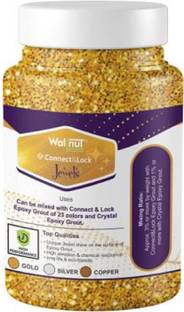 Wallnut Jewels (Gold) for epoxy grout (100 Grm.) | Glitter for Epoxy Grout| Sparkle for Epoxy Grout | Glitter for tile & stone joint | Sparkle for tile & stone joint Contact Cement