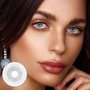 Gold Look grey color Contact Lens, lens Case