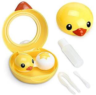 Jackals Cute Little Duck Contact Lens Case With Mirror For Men and Women