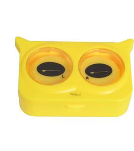 Modisch New fashion Thinking Eyes Yellow Contact Lens Case