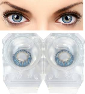 sheny soft 1 pair contact lens blue color, with storage case free
