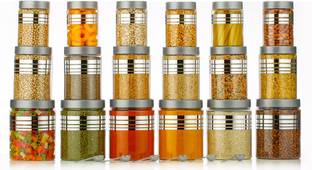 DhaBrij Plastic Grocery Container  - 1200 ml, 650 ml, 350 ml