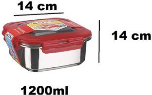 NAYASA Plastic, Steel Grocery Container  - 1200 ml