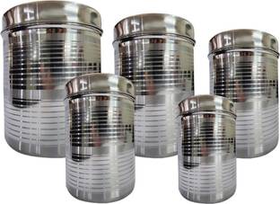 KUBER INDUSTRIES Steel Utility Container  - 800 ml, 1100 ml, 1500 ml, 2100 ml, 2600 ml